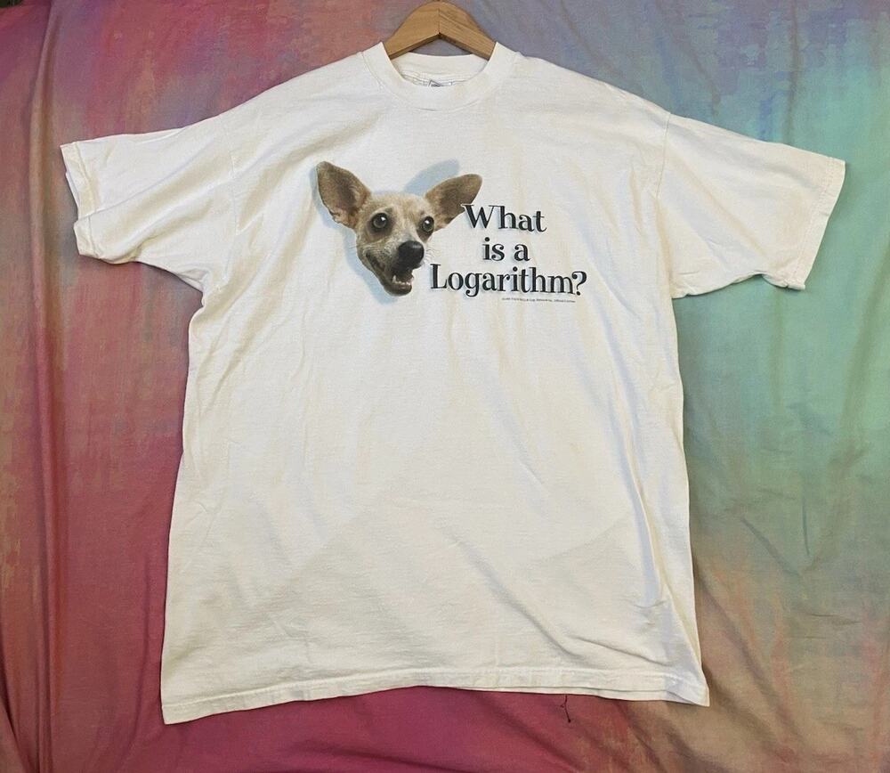 Vintage 1998 90s Taco Bell Chihuahua Dog Double-Sided T-Shirt Logarithm Size XXL